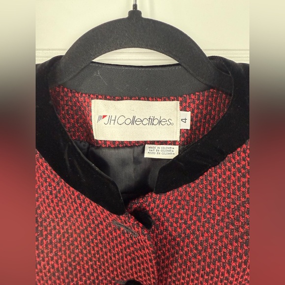 Vintage JH Collectibles red & black blazer. Size 4. - Picture 4 of 7